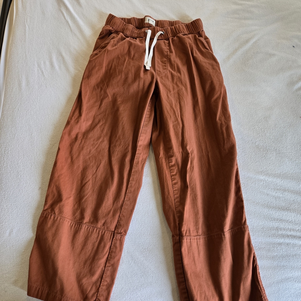 Pact Women's Rust Elastic Waist Pants